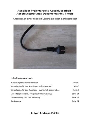 cover image of Ausbilder AEVO  Projektarbeit / Abschlussarbeit / Abschlussprüfung / Dokumentation / Thesis